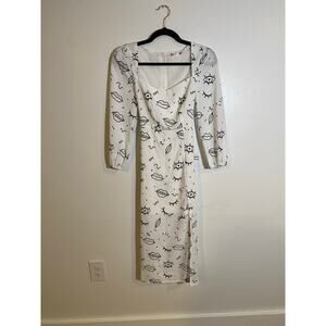 SHEIN X Donna Adi Eye & Lip Print Dress Sz XS